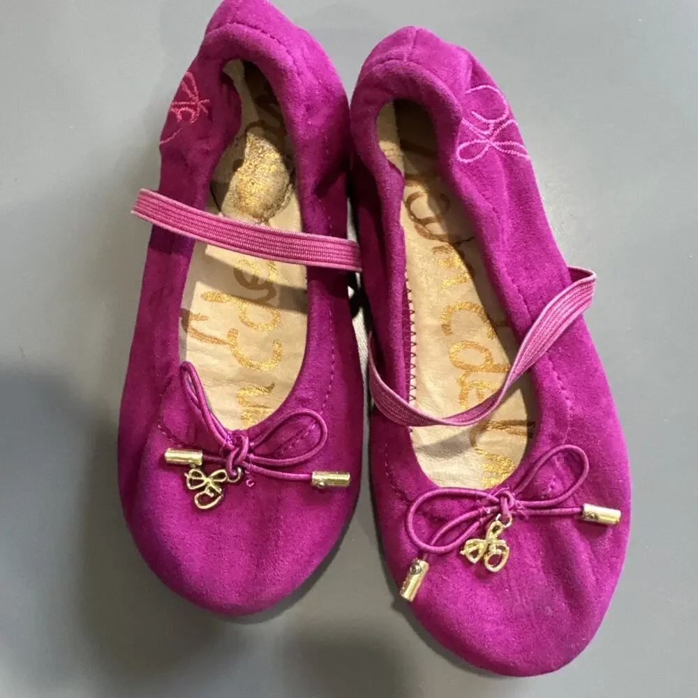 Lot of 2 pairs Toddler Girls Size 9 Faux Suede Shoes Sam Edelman Twin Bunny